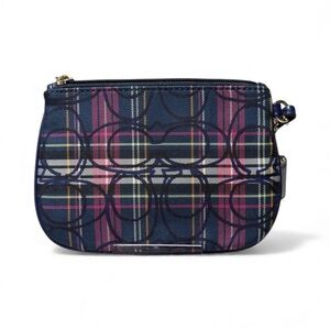 Coach Tarten Signature Wristlet with Glitter Accents in the Signature C $129 EUC